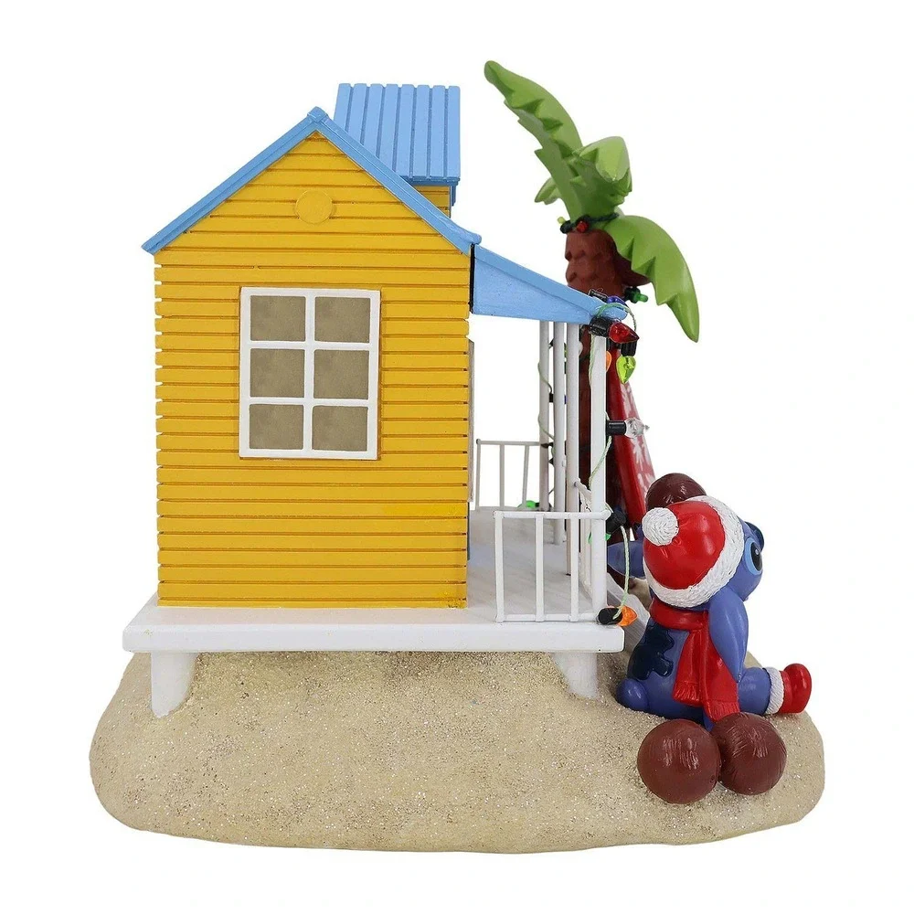St Nicholas Square Christmas Village Stitch Beach House Light Up Surf Disney NEW